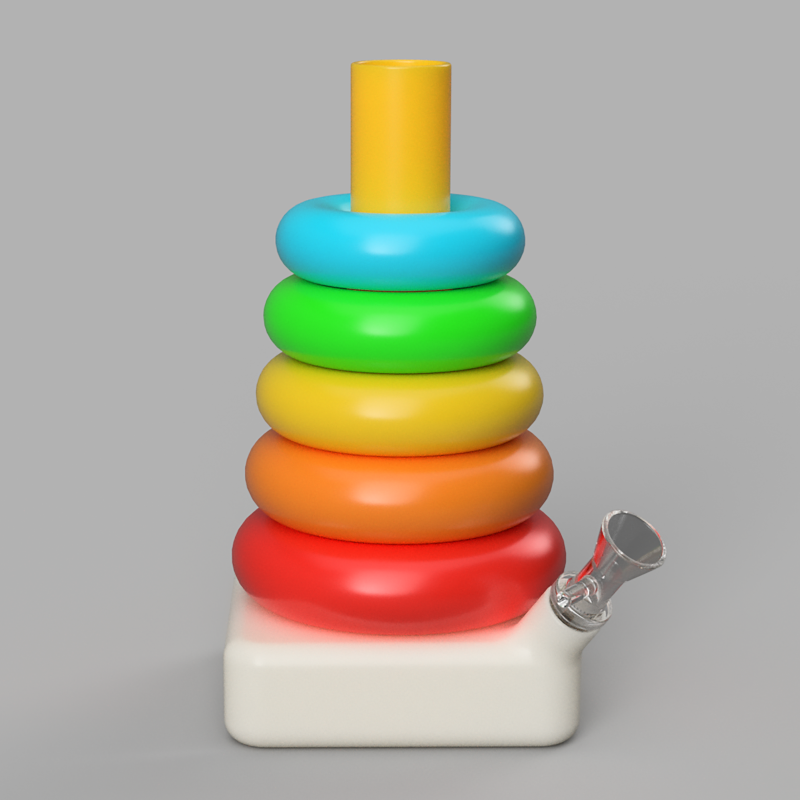 Bong render sculpture