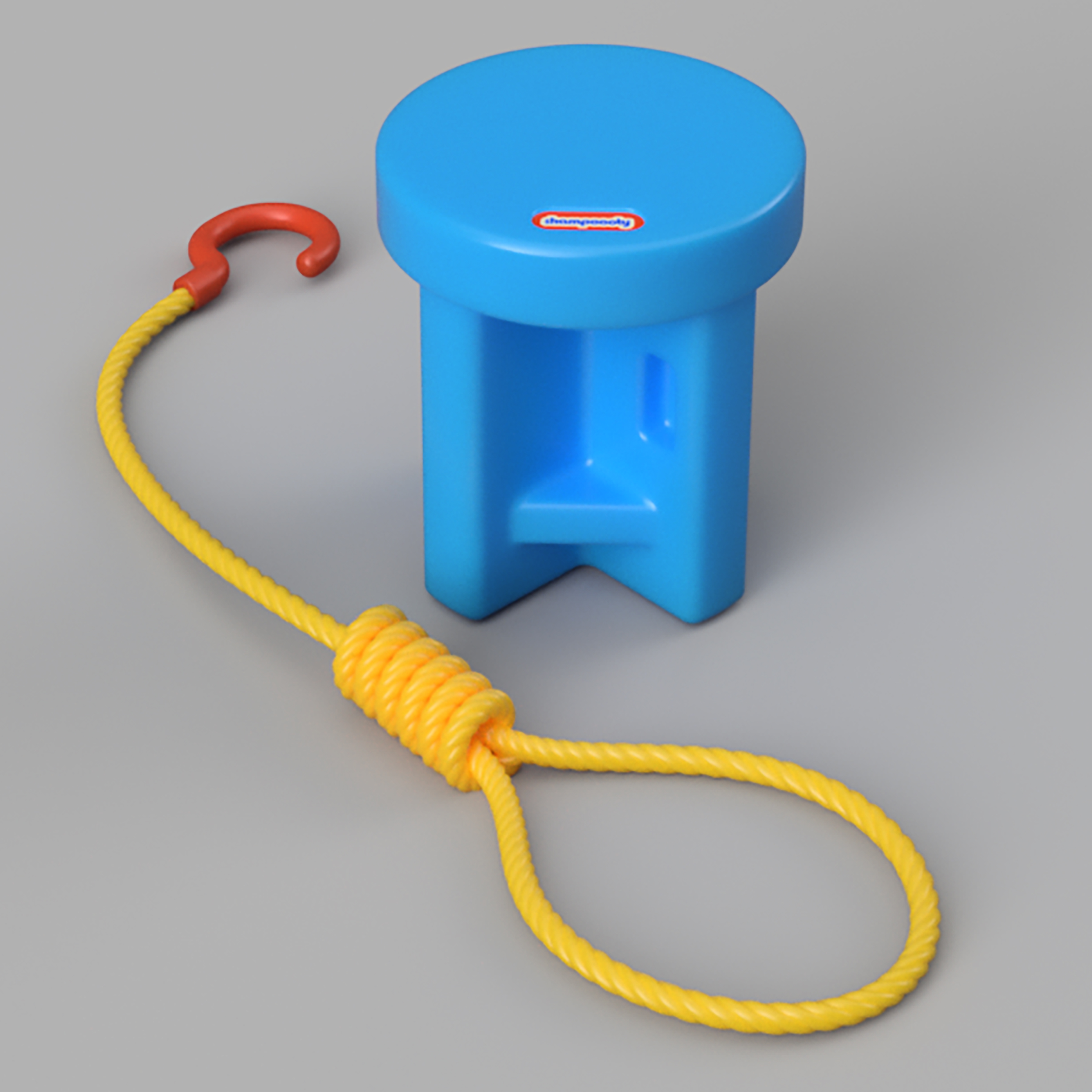 Kids stool with noose sculpture